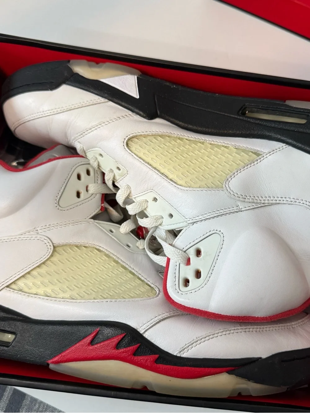 Air Jordan 5 Retro Fire Red Silver Tongue 2020 DA1911-102 Men’s Size 13